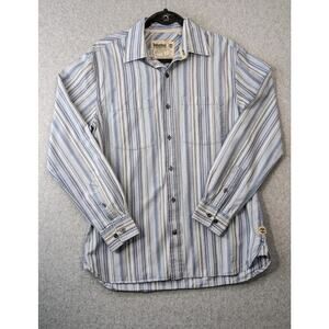 VTG Timberland Mens Shirt SM Multicolor Striped Long Sleeve Button Down Cotton